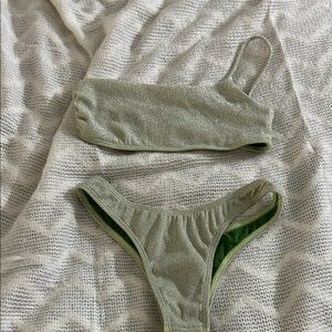 Sparkly Green Bikini Set